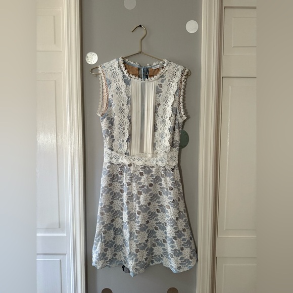 Endless Rose Dresses & Skirts - Blue and White Lace Dress